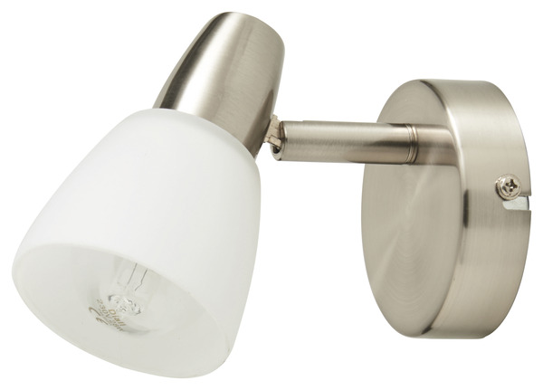 Spot métal chromé et verre "Aphea" H. 16 x Ø 8 cm - Colours - Brico Dépôt