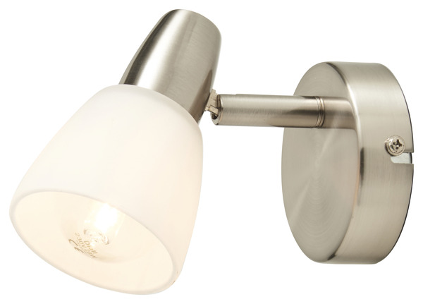 Spot métal chromé et verre "Aphea" H. 16 x Ø 8 cm - Colours - Brico Dépôt