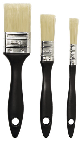 Lot de 3 pinceaux plats en poils synthétiques - Brico Dépôt