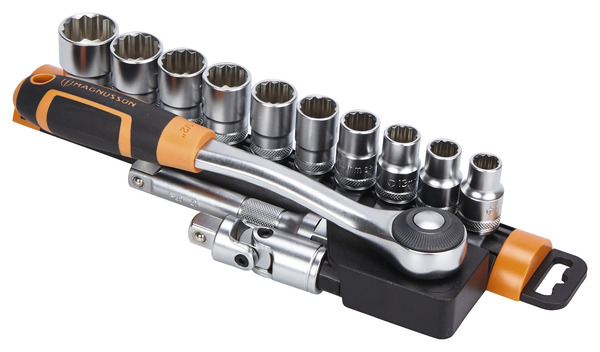 Coffret à douilles 1/2" - 13 pièces - MAGNUSSON - Brico Dépôt