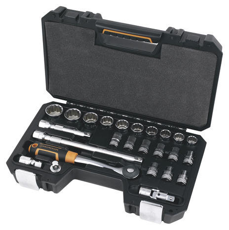 Coffret à douilles 1/2" - 25 pièces - MAGNUSSON - Brico Dépôt