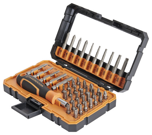 Coffret de 44 embouts en acier S2 et poignée ergonomique - MAGNUSSON - Brico Dépôt