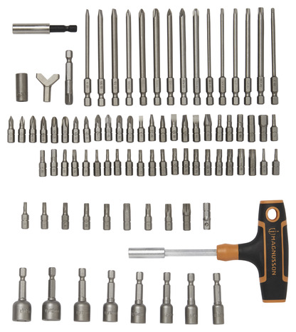 Coffret de 85 embouts en acier S2 et poignée ergonomique - MAGNUSSON - Brico Dépôt