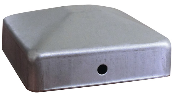 Lot de 4 chapeaux galvanisé pour poteau bois - 70 x 70 mm - Marque BLOOMA - Brico Dépôt