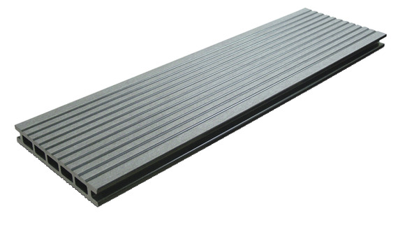 Lame de terrasse composite grise "Oder" L. 2,20 m x l. 14,5 cm x Ép. 21 mm - Marque BLOOMA - Brico Dépôt