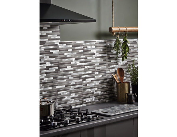 Mosaïque "Naplo" gris - l. 30 x L. 30,4 cm - Colours - Brico Dépôt