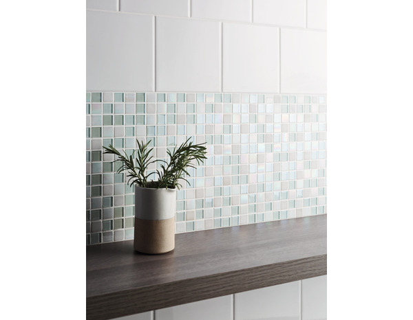 Mosaïque "Parmia" blanc - l. 30,6 x L. 30,6 cm - Colours - Brico Dépôt