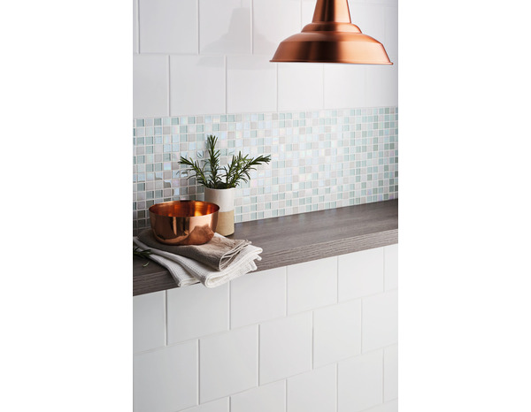 Carrelage mural "Leccia" blanc - l. 15 x L. 15 cm - Colours - Brico Dépôt