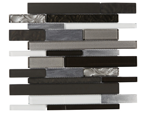 Mosaïque "Palermio" noir/blanc - l. 29,4 x L.29,8 cm - Colours - Brico Dépôt