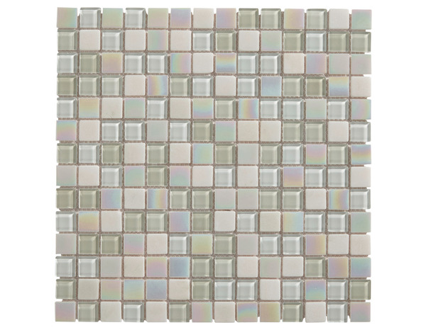 Mosaïque "Parmia" blanc - l. 30,6 x L. 30,6 cm - Colours - Brico Dépôt