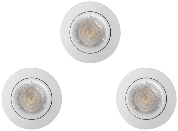 Lot de 3 spots orientables LED - Blanc - Colours - Brico Dépôt