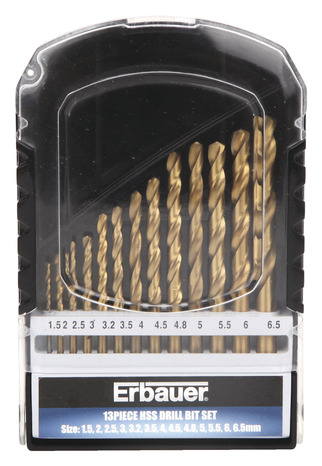 Coffret de 13 forets métal TIN - Erbauer - Brico Dépôt