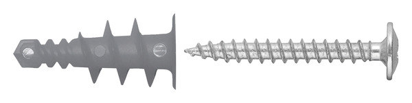 Lot de 25 chevilles nylon autoforeuses avec vis L. 30 mm - Diall - Brico Dépôt