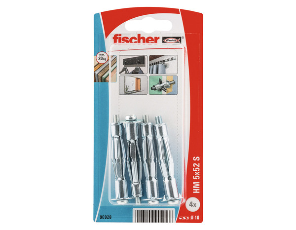 4 chevilles metalliques a expansion 5x52 - Fischer - Brico Dépôt