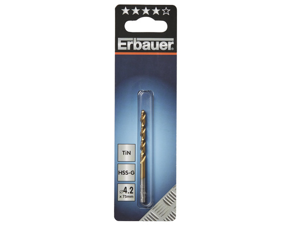 Foret métaux Tin 4.2 x 75 mm - Erbauer - Brico Dépôt
