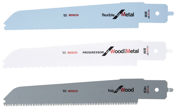 Kit de 3 lames égoïne bois et métal 235 mm pour PFZ 500 E - Bosch - Brico Dépôt