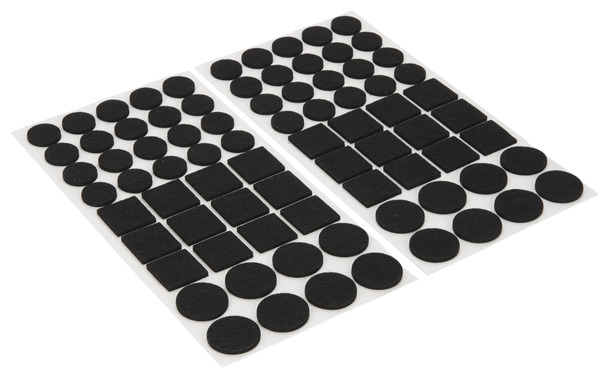 Lot de 80 patins auto-adhésif noir - Diall - Brico Dépôt