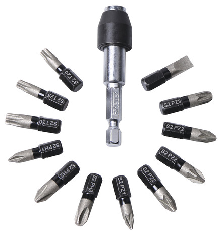 Embouts de vissage diamant torsion assortis - 13 pièces - Erbauer - Brico Dépôt