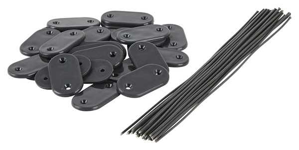 Lot 26 liens gris pour canisses - Marque BLOOMA - Brico Dépôt