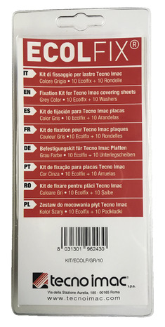 Kit 10 fixations pour plaque pvc ondulée gris - Brico Dépôt