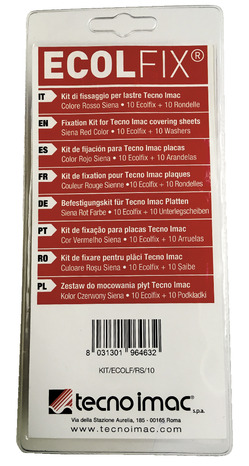 Kit 10 fixations pour plaque pvc ondulée rouge - Brico Dépôt