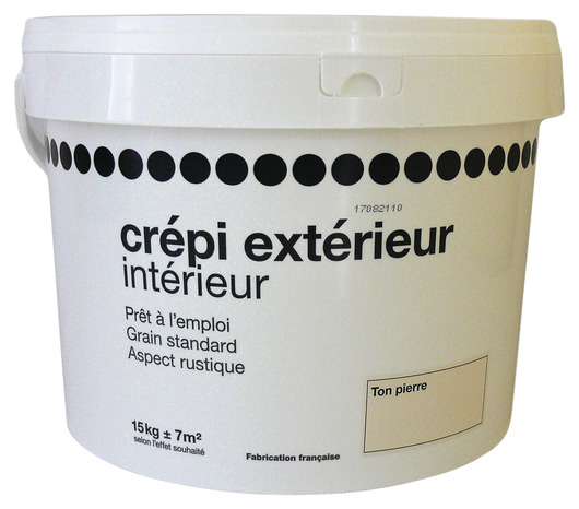 Crépi extérieur/intérieur ton pierre 15 kg - Brico Dépôt