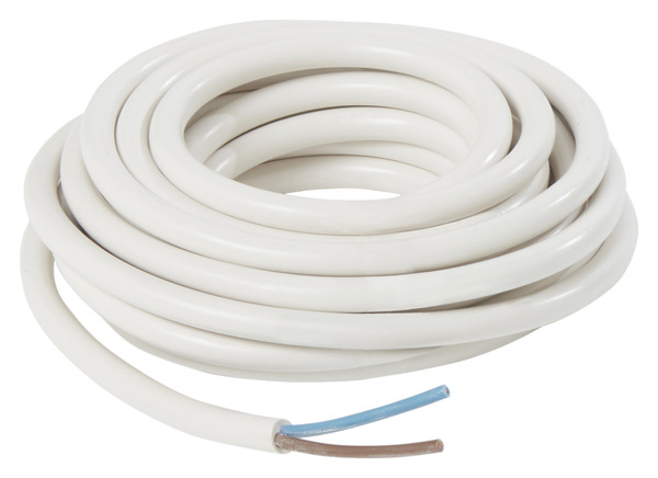 Câble électrique souple H05VVF 2 x 1,5 mm² blanc 5 m - Nexans - Brico Dépôt