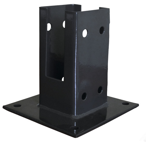 Platine poteau gris foncé - Section 90 mm x 90 mm - Marque BLOOMA - Brico Dépôt