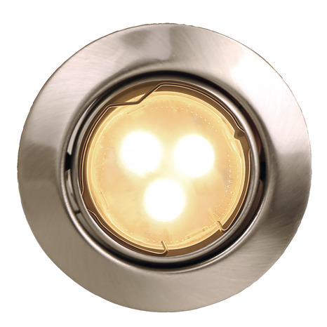 Lot de 10 spots GU10 orientables - Alu brossé - Brico Dépôt