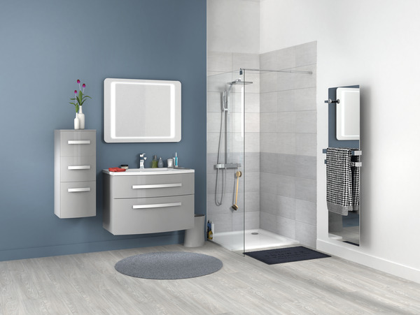 Paroi de douche à l'italienne Walk-In "Onega" l.90 cm en verre transparent - Cooke and Lewis - Brico Dépôt