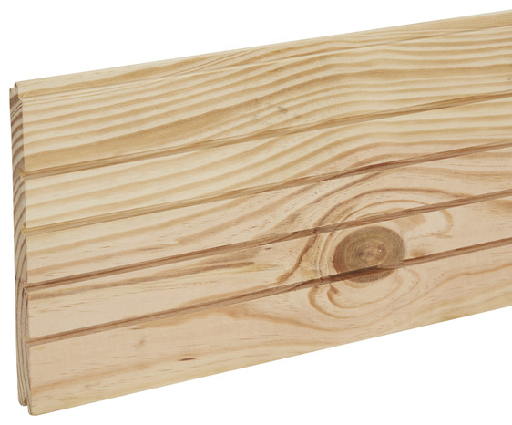 Plancher en pin maritime noueux NF - L. 2 m x l. 18 cm x Ép. 21 mm - Brico Dépôt