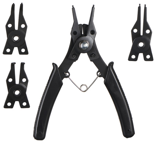 Pince circlips 4 têtes en acier carbone - PL117 - Brico Dépôt