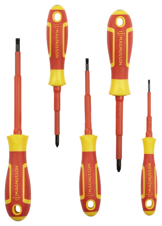 Lot de 5 tournevis d'électricien - MAGNUSSON - Brico Dépôt