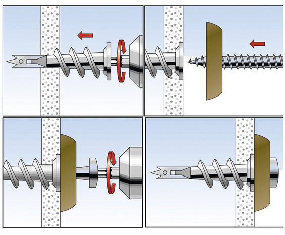 6 chevilles metal autoforeuses + vis - Fischer - Brico Dépôt