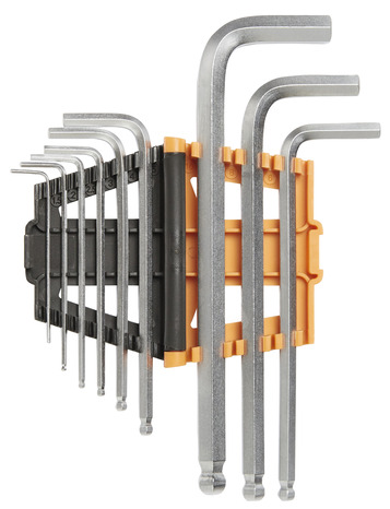 Jeu de 9 clés 6 pans à tête sphérique - MAGNUSSON - Brico Dépôt