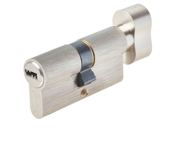 Cylindre en nickel à bouton 30 x 30 mm - Assa Abloy - Brico Dépôt