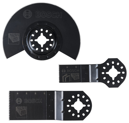 Kit 3 lames Starlock spécial bois sciage bois & Métal - Bosch - Brico Dépôt