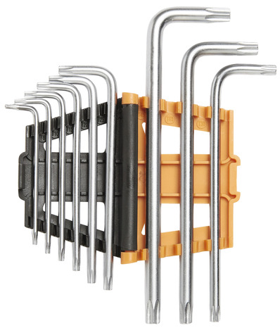 Jeu de 9 clés Torx en acier au chrome - MAGNUSSON - Brico Dépôt