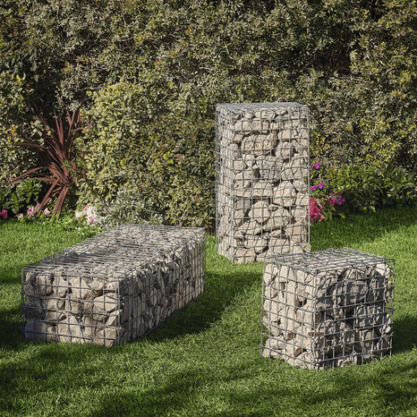 Kit à gabion "Gabbiana" - L. 40 x H. 40 x p. 30 cm - Marque BLOOMA - Brico Dépôt