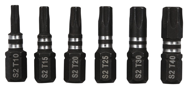 Lot 6 embouts TX de tournevis "Impact" - Erbauer - Brico Dépôt