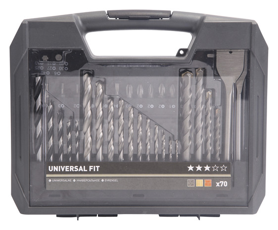 Coffret assortiment forets et embouts perçage vissage - 70 pièces - Universal - Brico Dépôt