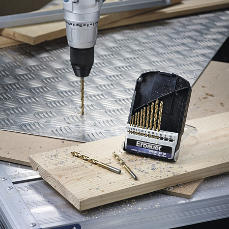 Coffret de 13 forets métal TIN - Erbauer - Brico Dépôt