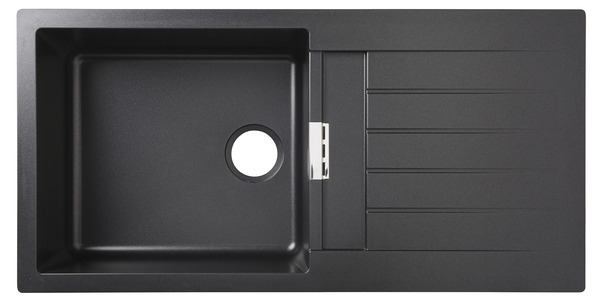 Évier composite de quartz noir "Galvani" - 1 cuve - Cooke and Lewis - Brico Dépôt