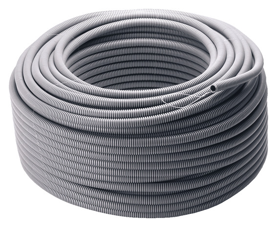 Gaine nue icta Gris RAL 7035 L. 100 m Ø 25 mm - Brico Dépôt