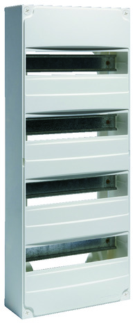 Tableau électrique nu 4 rangées 52 modules IP30 H. 600 mm l. 250 mm Prof. 97 mm - Siemens - Brico Dépôt