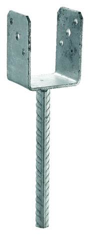 Pied pour poteau vérandas terrasses de type U H. totale 376,5 mm - Simpson - Brico Dépôt