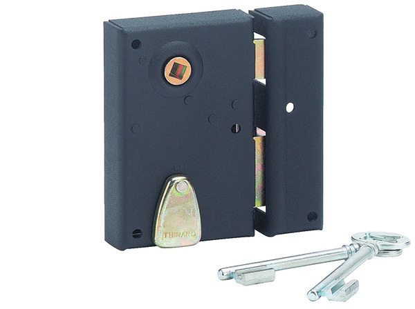 Serrure à applique verticale pêne dormant 1/2 tour pour porte intérieure droite - 70x110 mm - Thirard - Brico Dépôt