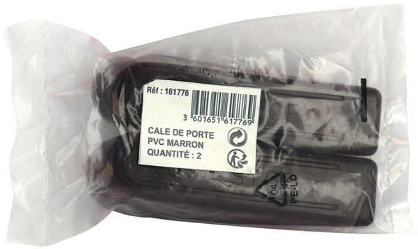 2 cales bloc-portes en plastique marron - Brico Dépôt