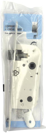Serrure à encastrer pour porte de cuisine séjour axe 40 mm acier embouti - Brico Dépôt