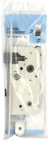 Serrure réversible à condamnation à encastrer pour porte intérieure axe 40 mm époxy / acier - Brico Dépôt